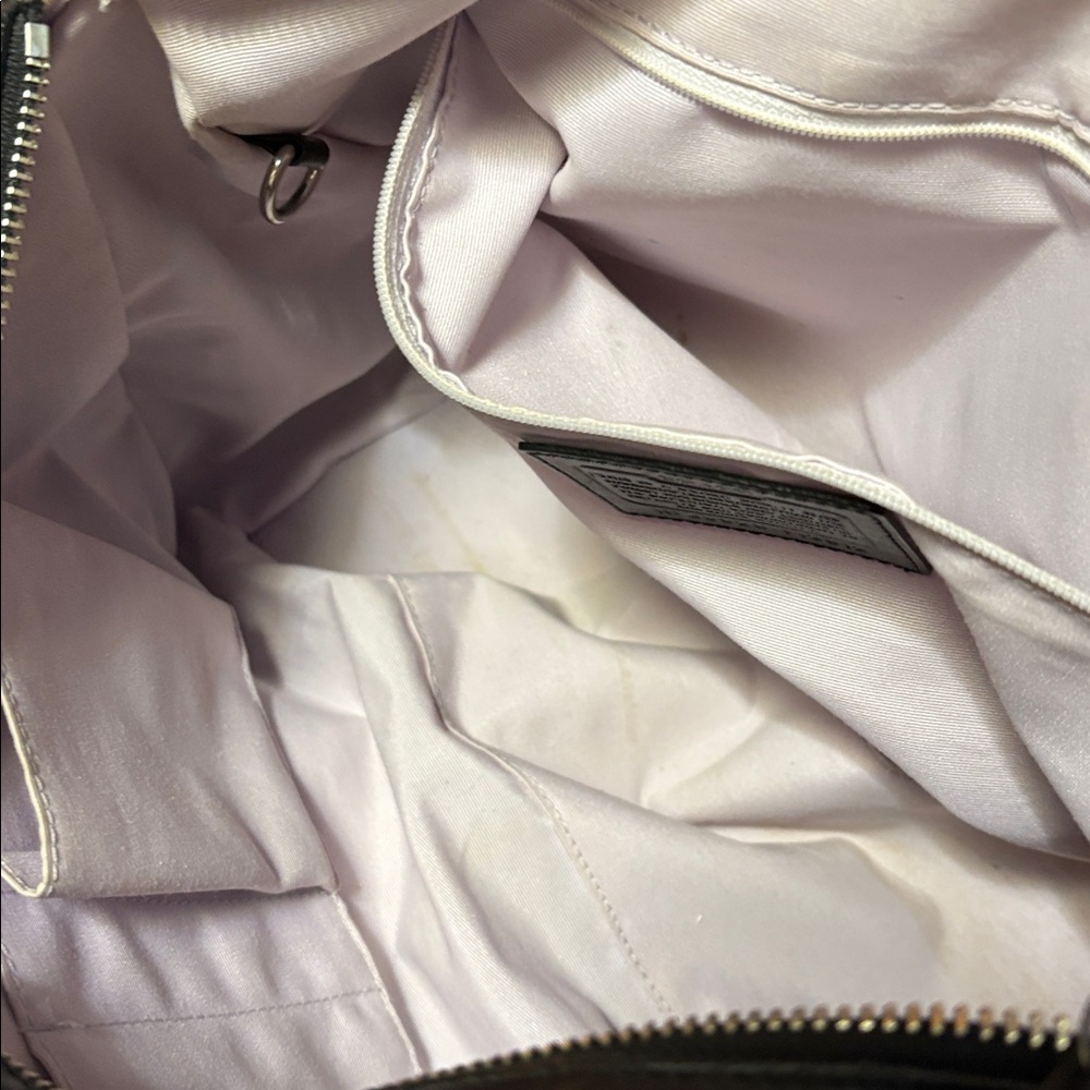 Coach Signature Canvas Shoulder Bag - Black and Tan - Picture 5 of 8